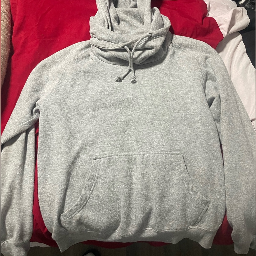 Grey turtle neck hoodie